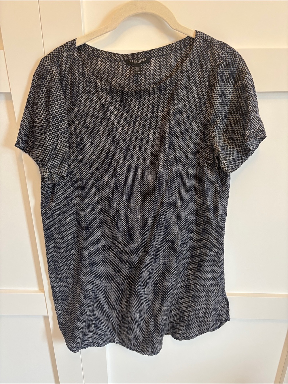Eileen Fisher Silk Navy Mini Dress